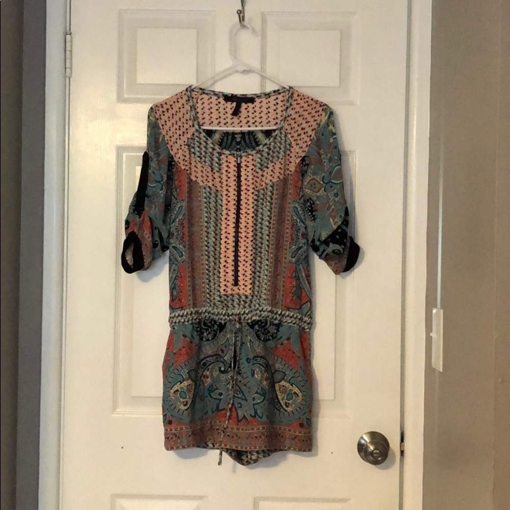 BCBGMaxAzria Paisley Printed Romper